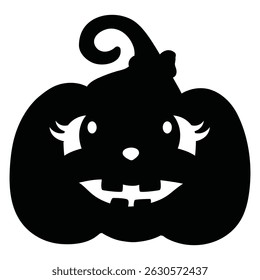 Halloween black silhouette isolated vector illustration on the white background.