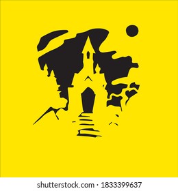 halloween black silhouettes eps illustration