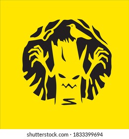 halloween black silhouettes eps illustration