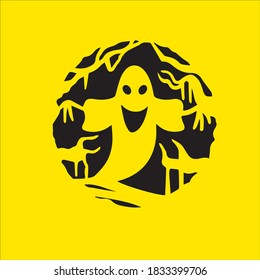halloween black silhouettes eps illustration