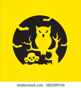 halloween black silhouettes eps illustration