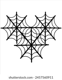 Halloween Black Spider net T-shirt, Vector File