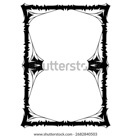 
Halloween Black vector frame on a white background. EPS10