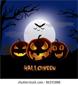 Halloween blue background
