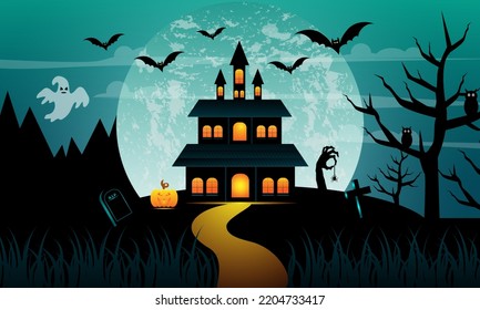 43,245 Halloween Blue Background Stock Vectors, Images & Vector Art ...