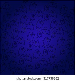 Halloween blue background with brings