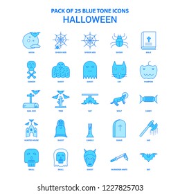 Halloween Blue Tone Icon Pack - 25 Icon Sets