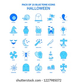 Halloween Blue Tone Icon Pack - 25 Icon Sets