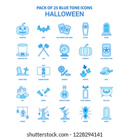 Halloween Blue Tone Icon Pack - 25 Icon Sets