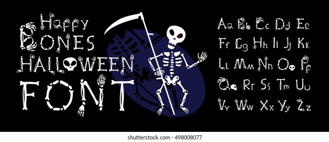 Halloween bone font