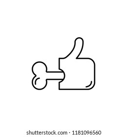 Halloween bone like icon. Element of Halloween holiday icon for mobile concept and web apps. Thin line Halloween bone like can be used for web and mobile