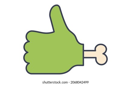 Halloween bone like icon. Element of Halloween holiday icon for mobile concept and web apps. Thin line Halloween bone like can be used for web and mobile on white background