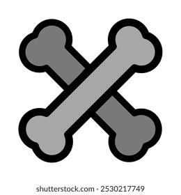 Halloween Knochen - flaches Halloween Symbol