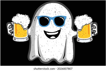 Halloween Boo with beer funny Halloween design