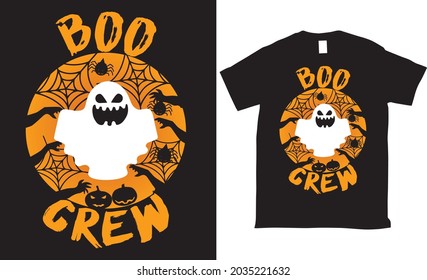 Halloween boo crew Vector t-shirt design