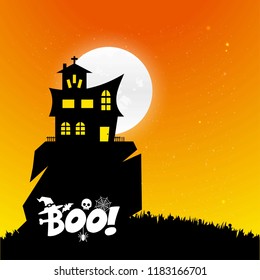 Halloween Boo design with typography vector 