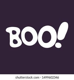 Halloween boo, flat, vector illustration