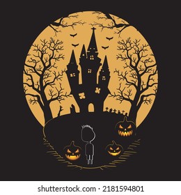 Halloween and Boo Funny Design