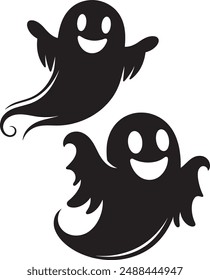 Halloween Boo Silhouette Vector File