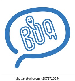 Halloween boo or spooky icon