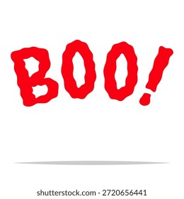Halloween Boo! palavra texto vetor ilustração isolada