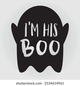 Halloween Boo, Witch Party Horror Night, I am His Witch Halloween Party Dancing Skeleton, Skeletons Happy Halloween, Skeleton Shirt Vector