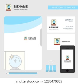 Halloween book  Business Logo, File Cover Visiting Card and Mobile App Design. Vector Illustration
