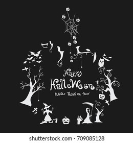 Halloween border design vector illustration