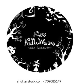 Halloween border design vector illustration