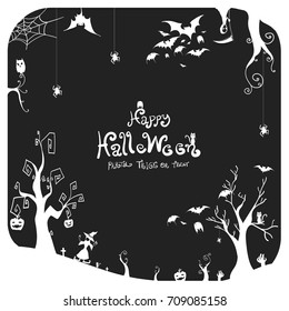Halloween border design vector illustration
