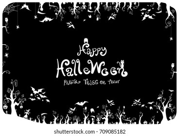 Halloween border design vector illustration
