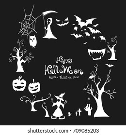 Halloween border design vector illustration