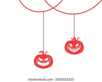 Halloween Border Pumpkin Face Background