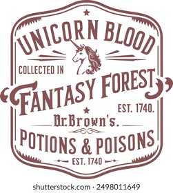 Halloween Bottle Labels Potion Labels. Vector Illustration