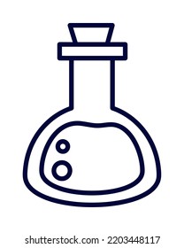halloween bottle potion linear isolated icon