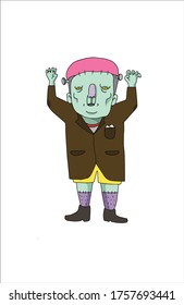 Halloween Junge süße Vektorgrafik.