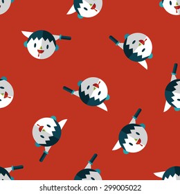 Halloween boy flat icon,eps10 seamless pattern background
