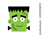 Halloween boy Frankenstein Vector illustration. Happy Frankenstein Day. Illustration for kids, card Halloween, print.