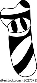 Halloween bread a hand drawn vector