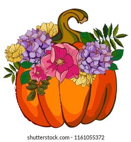 Halloween bright pumpkin set