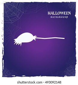 halloween broom. horror background