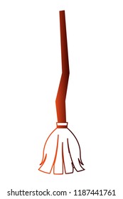 halloween broom witch isolated icon