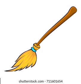 halloween broomstick vector symbol icon design. Beautiful illustration isolated on white background
