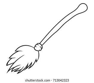 halloween broomstick vector symbol icon design. Beautiful illustration isolated on white background
