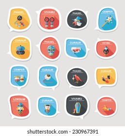 Halloween bubble speech banner design flat background set, eps10