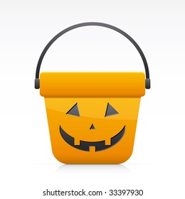 Halloween Bucket. Vector in Adobe Illustrator EPS for multiple applications.