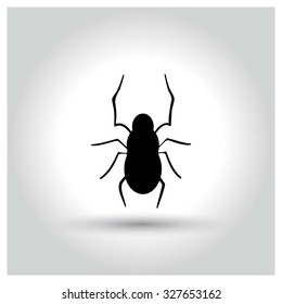 Halloween Bug icon. Halloween pictogram elements collection.  simple minimal, flat, solid, mono, monochrome, plain, contemporary style. Vector illustration web internet design elements