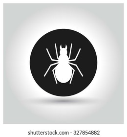 Halloween Bug icon. Halloween pictogram elements collection.  simple minimal, flat, solid, mono, monochrome, plain, contemporary style. Vector illustration web internet design elements