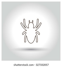 Halloween Bug icon. Vector outline icon illustration