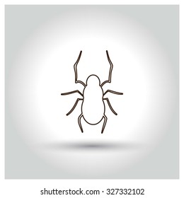 Halloween Bug icon. Vector outline icon illustration